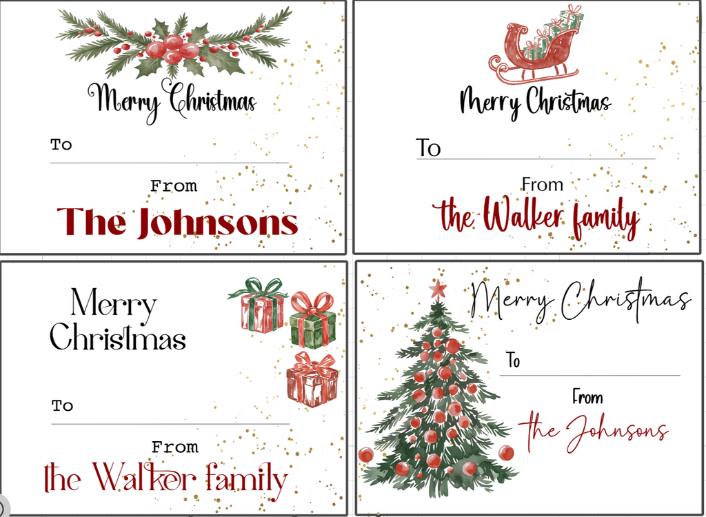 Christmas labels